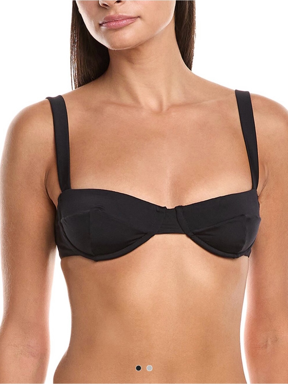 HAIGHT x Tina Kunakey Gaia Adjustable Black Bikini Top Swimsuit Size Small
